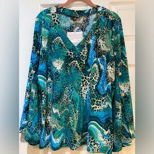 NWT plus size XL ANTTHONY original design tunic top silky comfortable jersey